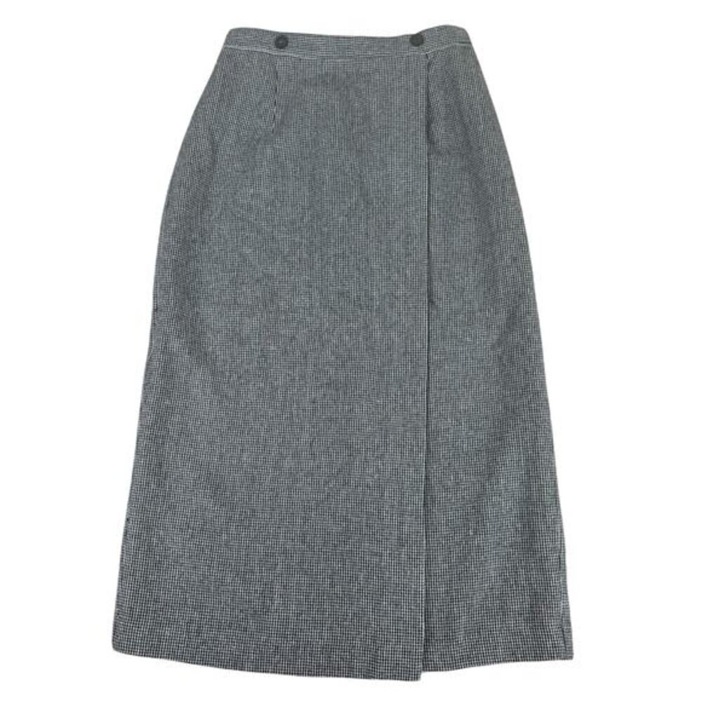 Vintage 90s Joan Leslie Women Wool Blend Skirt 10 Academia Midi Preppy Office